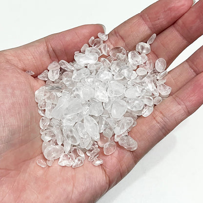 Degaussing Clear Quartz Chips