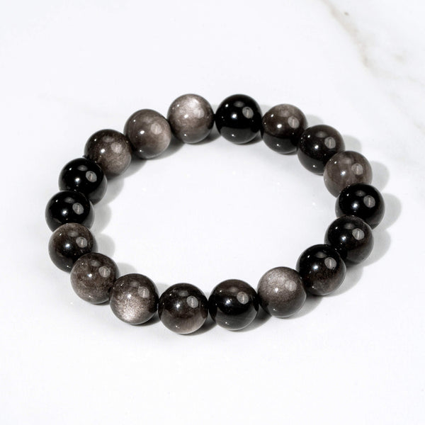 Silver Sheen Obsidian Bracelet