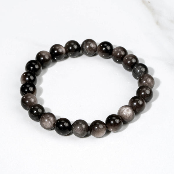 Silver Sheen Obsidian Bracelet