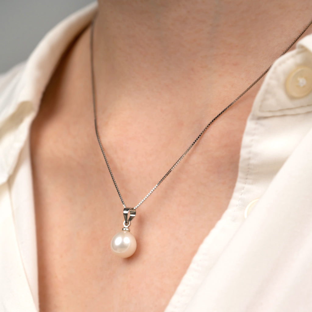 Freshwater pearl deals drop necklace