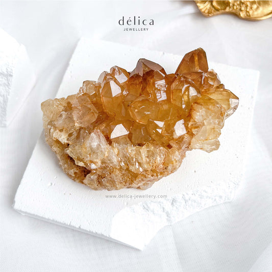 Quartz Cluster with Limonite